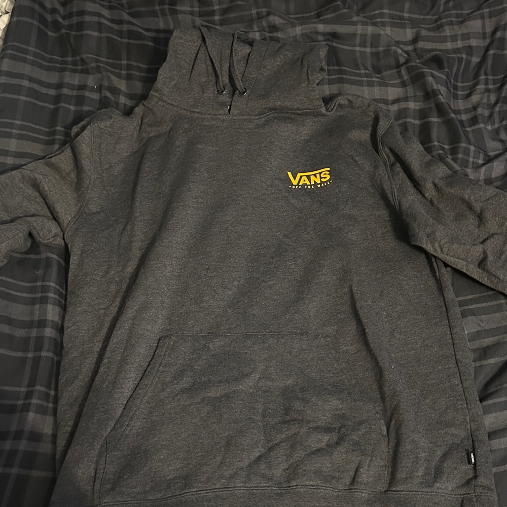 Vans Charcoal Hoodie with Yellow Logo